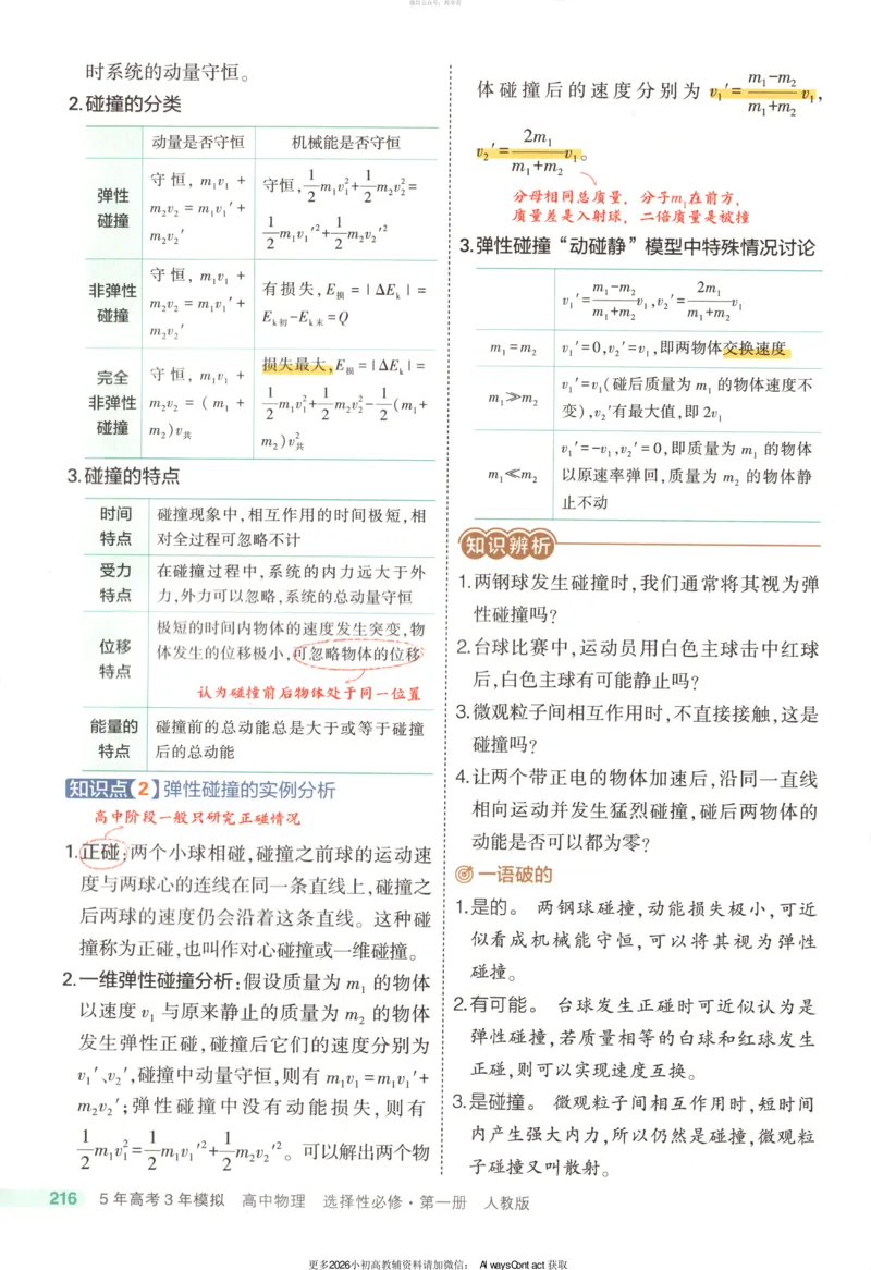 53同步物理选修一RJ疑难破_高中三年全科资料_高中_2026《高中53同步练习》物理选修一RJ
