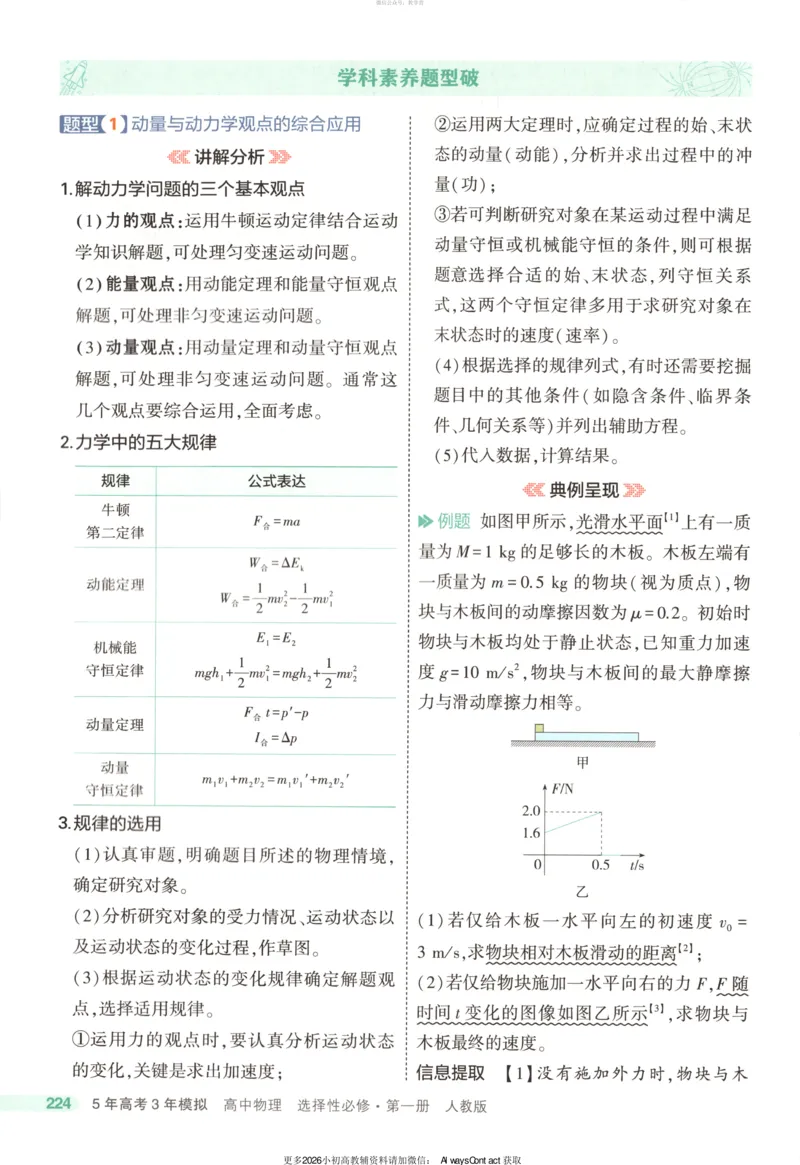 53同步物理选修一RJ疑难破_高中三年全科资料_高中_2026《高中53同步练习》物理选修一RJ
