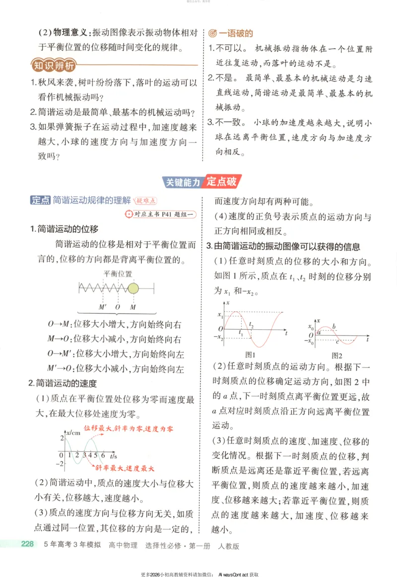 53同步物理选修一RJ疑难破_高中三年全科资料_高中_2026《高中53同步练习》物理选修一RJ