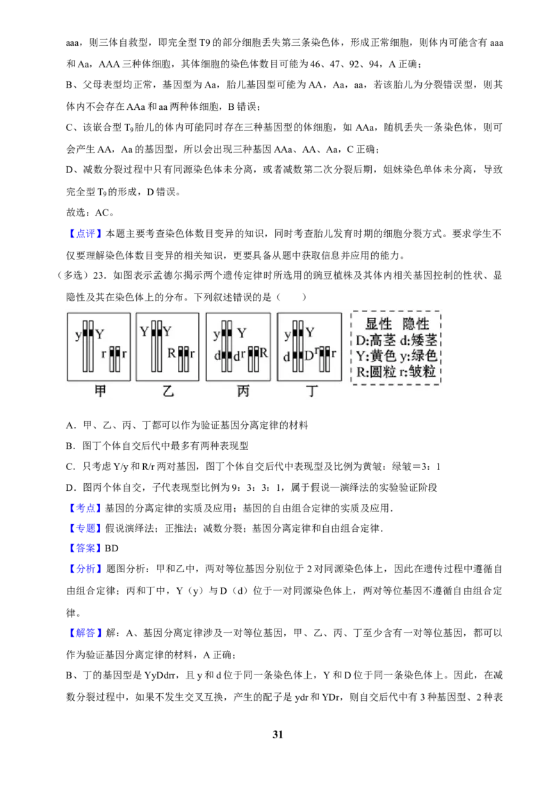 2025年菁优高考生物解密之多选题_中考押题2026《中考押题》系列（9科全套实时更新中）_2026版中考《菁优系列》趋势分析+押题密卷+抢分秘籍+模拟考试_0062025菁优高考解密汇编-生物
