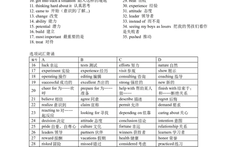 2018天津完形填空_完形填空真题精练c