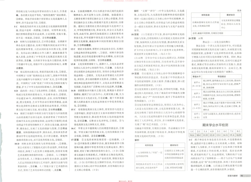 53同步政治必修4增分测评卷_高中三年全科资料_高中_2026《高中53同步练习》政治必修四