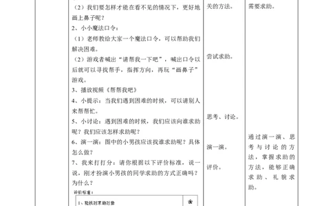 14请帮我一下吧第二课时教案_26新一年级道法下册（统编版）_老课标资料_2、教学教案部编一下道法_教案1