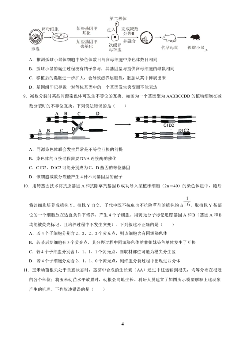 2025年菁优高考生物压轴训练5_中考押题2026《中考押题》系列（9科全套实时更新中）_2026版中考《菁优系列》趋势分析+押题密卷+抢分秘籍+模拟考试_0062025菁优高考解密汇编-生物_压轴篇