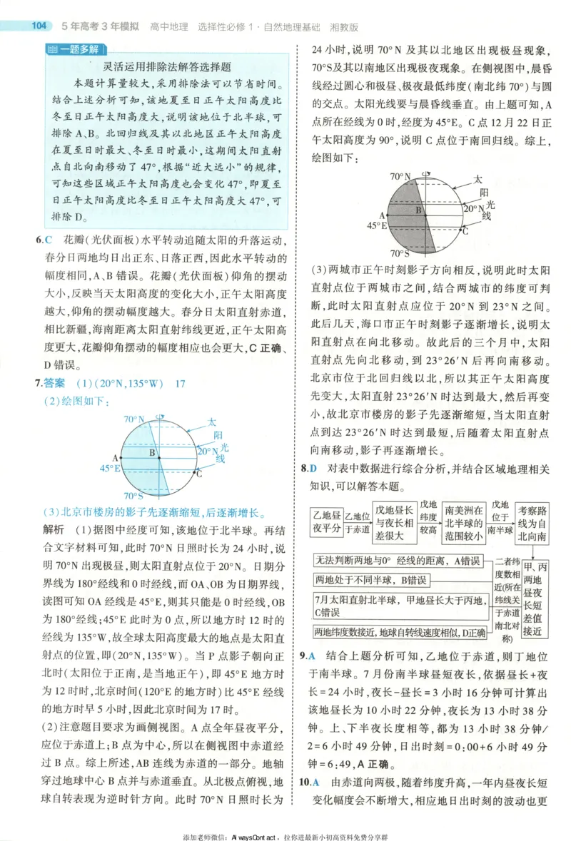 53同步地理选修1XJ答案_高中三年全科资料_高中_2026《高中53同步练习》地理选修一XJ