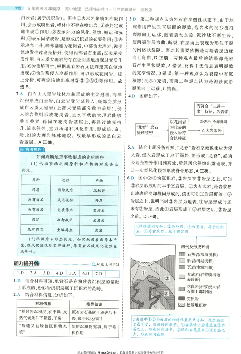 53同步地理选修1XJ答案_高中三年全科资料_高中_2026《高中53同步练习》地理选修一XJ