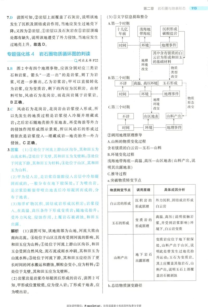53同步地理选修1XJ答案_高中三年全科资料_高中_2026《高中53同步练习》地理选修一XJ