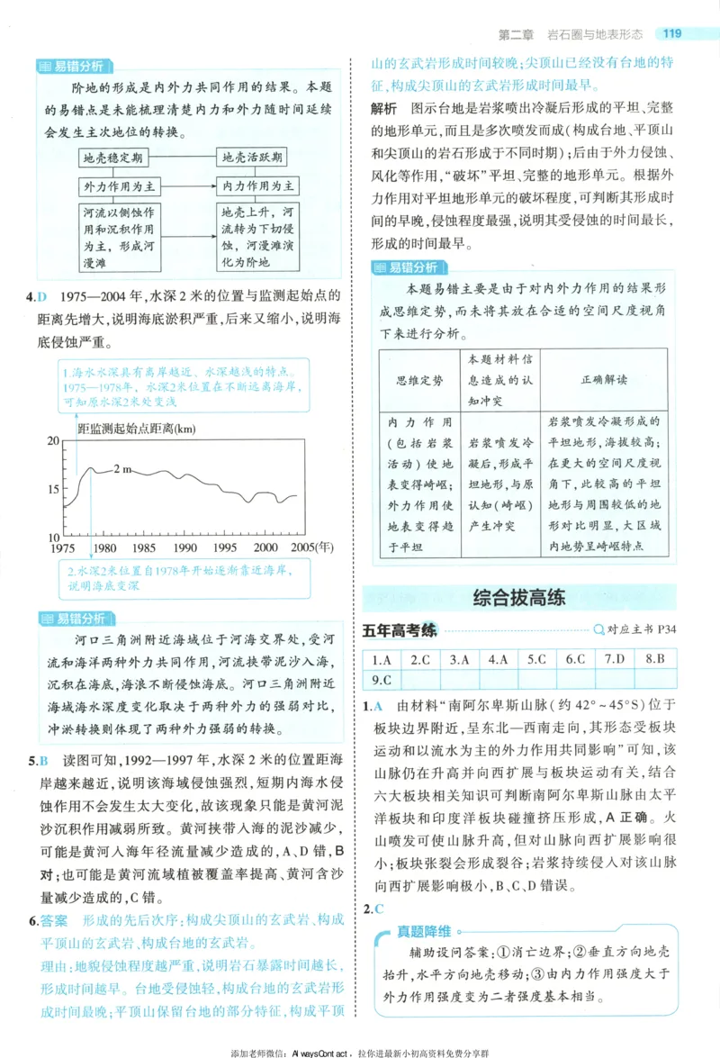53同步地理选修1XJ答案_高中三年全科资料_高中_2026《高中53同步练习》地理选修一XJ