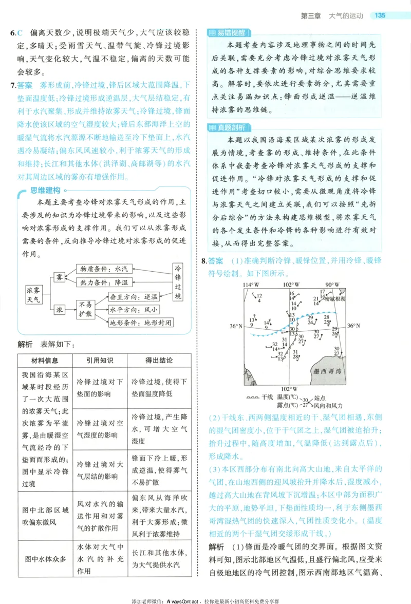 53同步地理选修1XJ答案_高中三年全科资料_高中_2026《高中53同步练习》地理选修一XJ