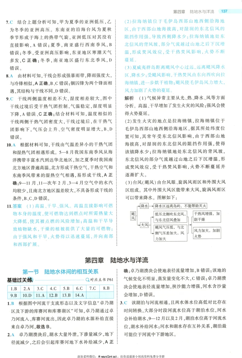 53同步地理选修1XJ答案_高中三年全科资料_高中_2026《高中53同步练习》地理选修一XJ