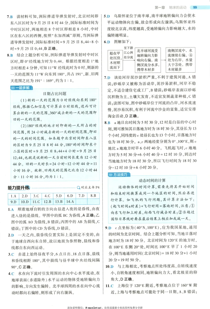 53同步地理选修1XJ答案_高中三年全科资料_高中_2026《高中53同步练习》地理选修一XJ