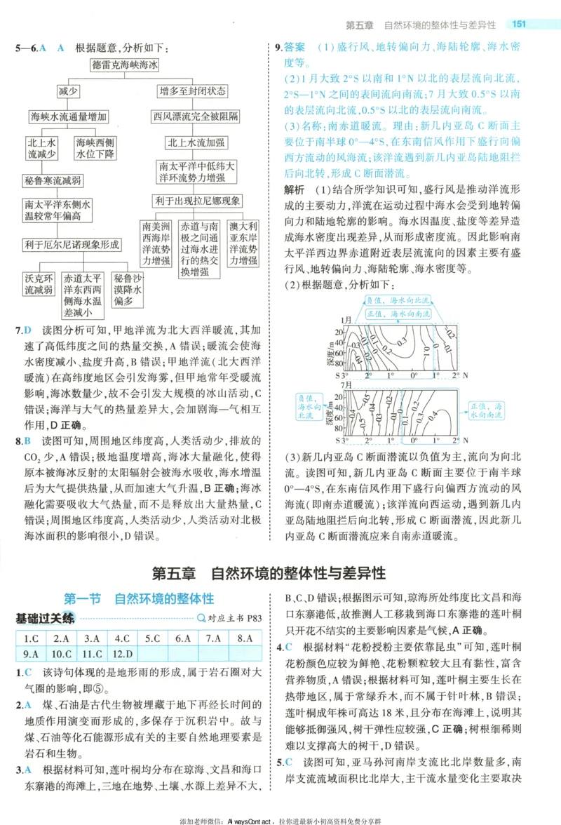 53同步地理选修1XJ答案_高中三年全科资料_高中_2026《高中53同步练习》地理选修一XJ