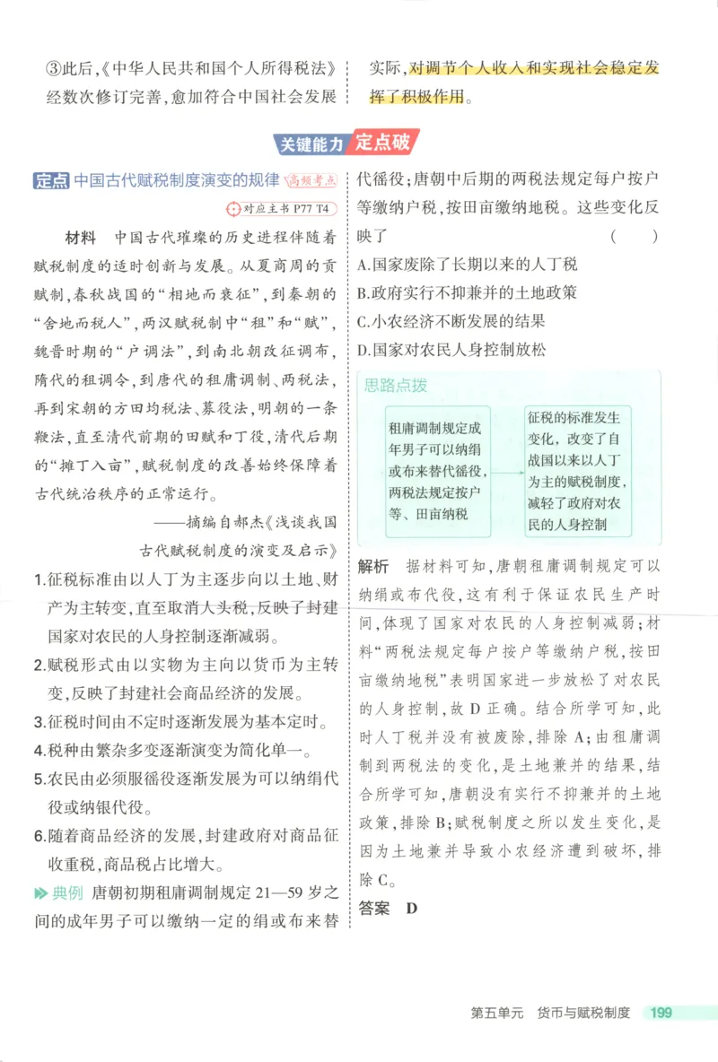 53同步历史选修1疑难破(1)_高中三年全科资料_高中_高中1_2026版高中《5高考3年模拟》同步版（9科必修+选修）（人教）_2026《高中53同步练习》历史选修一