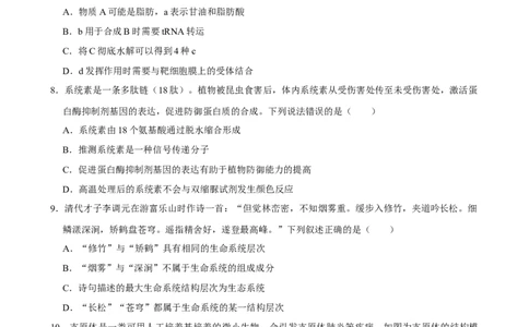 2025年菁优高考生物解密之细胞的分子组成与结构_中考押题2026《中考押题》系列（9科全套实时更新中）_2026版中考《菁优系列》趋势分析+押题密卷+抢分秘籍+模拟考试_考点篇