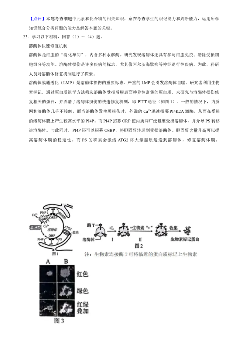 2025年菁优高考生物解密之细胞的分子组成与结构_中考押题2026《中考押题》系列（9科全套实时更新中）_2026版中考《菁优系列》趋势分析+押题密卷+抢分秘籍+模拟考试_考点篇