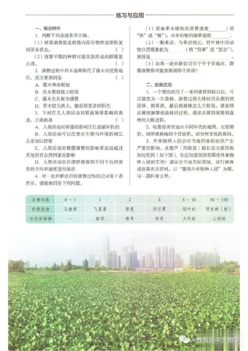 4新教材高中生物选择性必修2《生物与环境》_高中三年全科资料_高中各科课本电子教材_06高中生物课本_人教版-生物课本