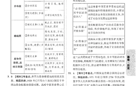 2026《万唯中考&bull;安徽黑白卷》历史黑卷答案_中考押题2026《中考押题》系列（9科全套实时更新中）_万唯2026版初中《万唯黑白卷》7科全套（安徽）