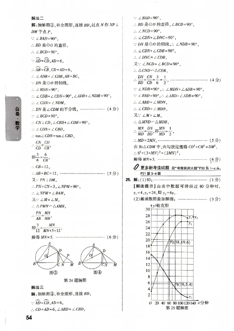 2026《万唯中考&bull;北京黑白卷》数学白卷答案_中考押题2026《中考押题》系列（9科全套实时更新中）_万唯2026版初中《万唯黑白卷》5科全套（北京）