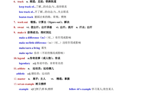 专题14Unit3SportsandFitness核心单词、短语、亮句精讲+名校新真题精练-原卷版_高中三年全科资料_高中_高中1_2025高一高二英语暑假提升精品讲义（人教版）
