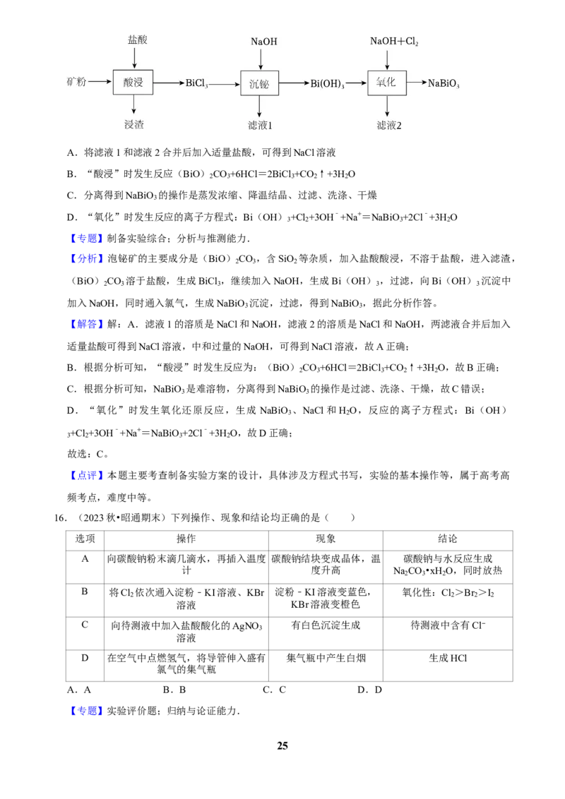 2025菁优高考化学压轴卷训练6_中考押题2026《中考押题》系列（9科全套实时更新中）_2026版中考《菁优系列》趋势分析+押题密卷+抢分秘籍+模拟考试_0052025菁优高考解密汇编-化学_压轴篇