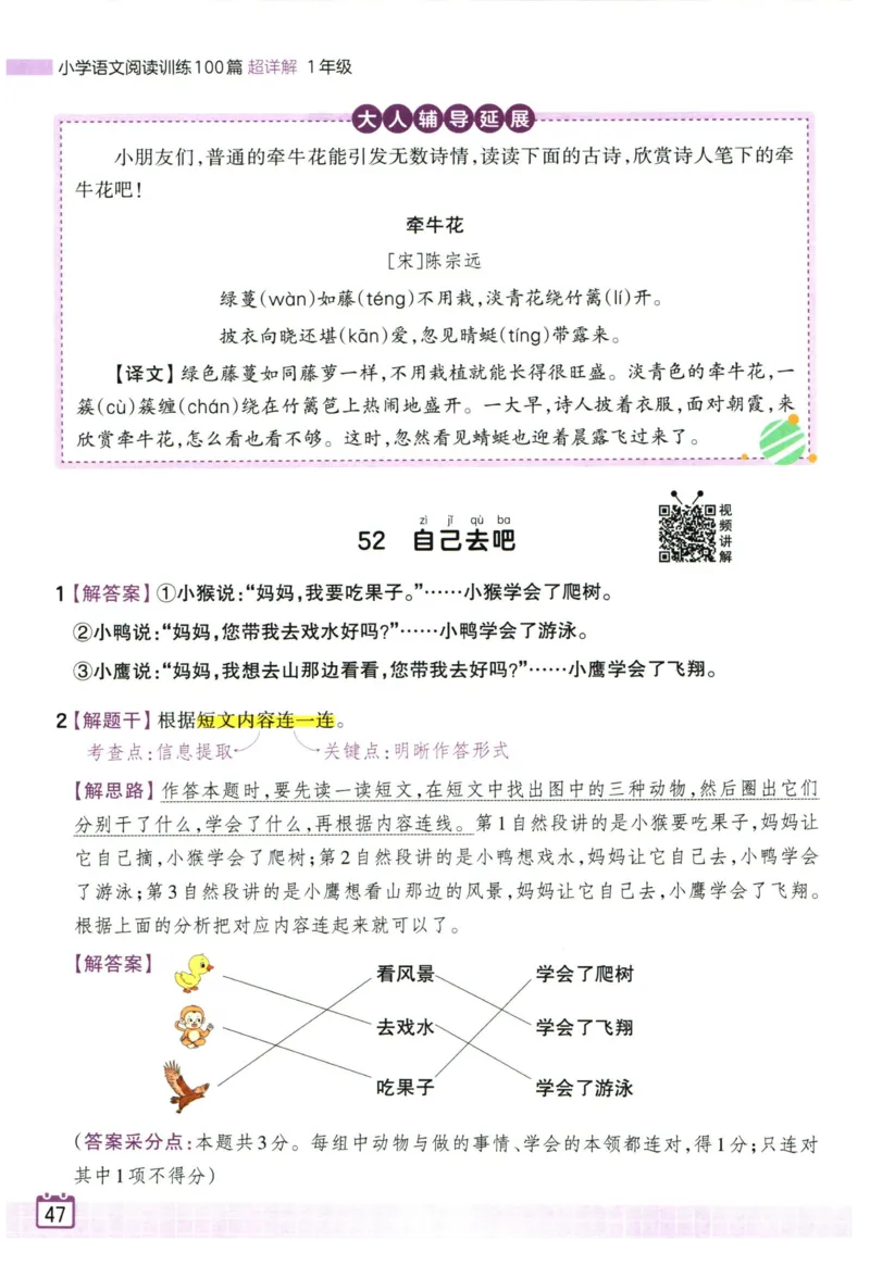 25版《王朝霞阅读训练100篇超详解》1年级_2026春小学教辅大合集_8-26春《王朝霞》系列_05.《WZX阅读训练100篇超详解》1-6年级语文阅读理解练习