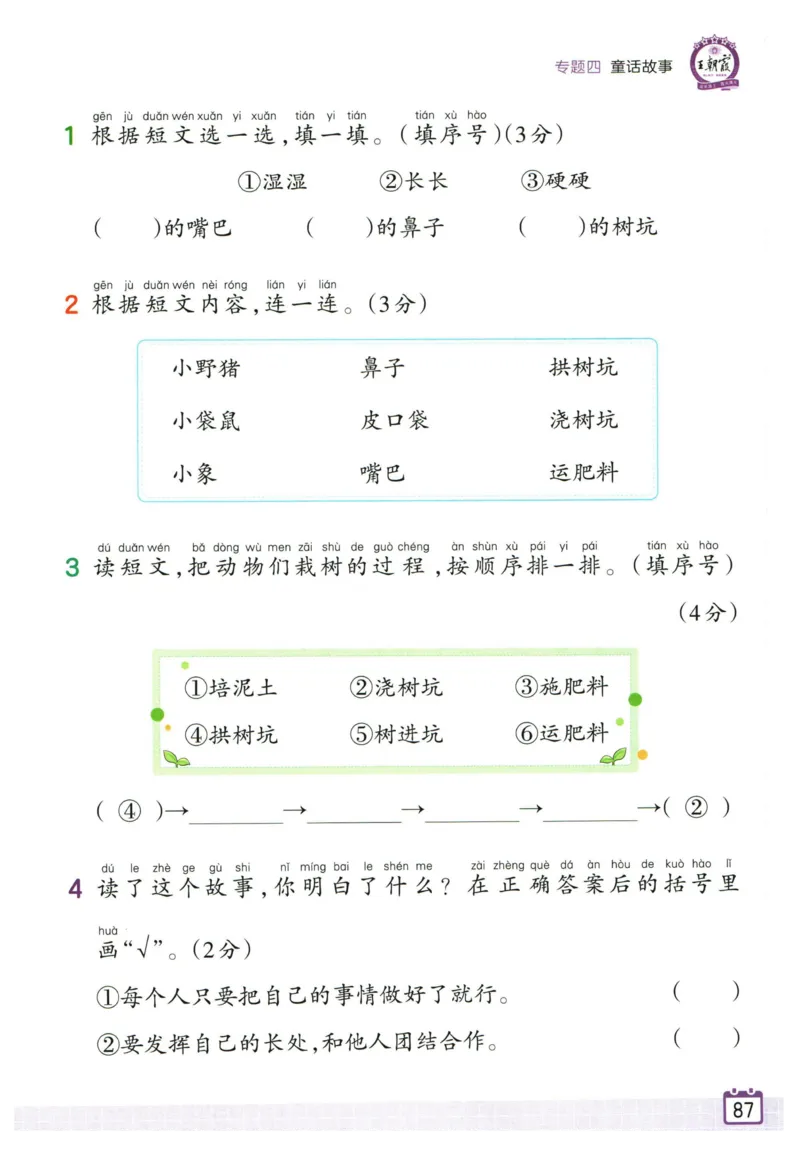 25版《王朝霞阅读训练100篇超详解》1年级_2026春小学教辅大合集_8-26春《王朝霞》系列_05.《WZX阅读训练100篇超详解》1-6年级语文阅读理解练习