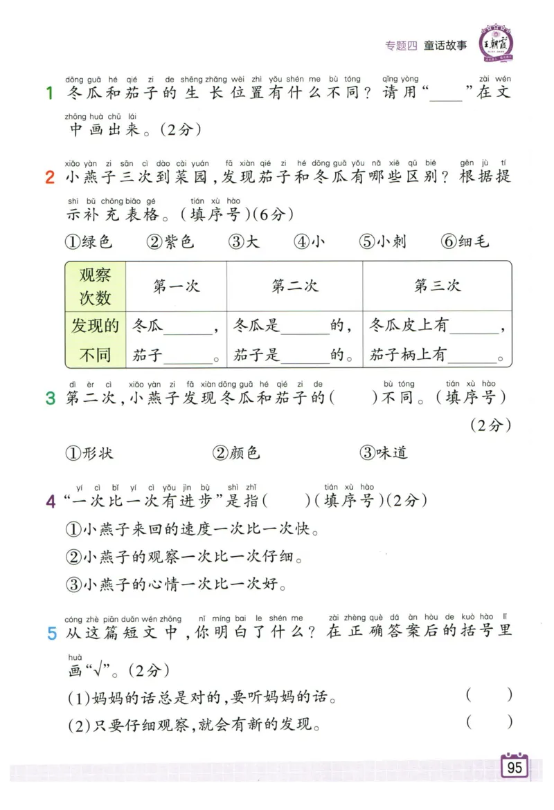 25版《王朝霞阅读训练100篇超详解》1年级_2026春小学教辅大合集_8-26春《王朝霞》系列_05.《WZX阅读训练100篇超详解》1-6年级语文阅读理解练习