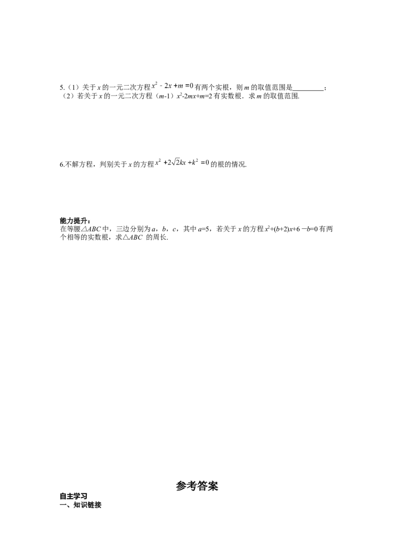 21.2.2公式法_人教版数学九年级上册_版本二_九年级数学上册（人教版）_导学案_导学案多套_导学案