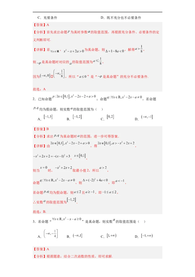 专题01集合与常用逻辑用语（5大易错点分析+解题模板+举一反三+易错题通关）-备战2024年高考数学考试易错题（新高考专用）（解析版）_高中三年全科资料_高中_答案解析版
