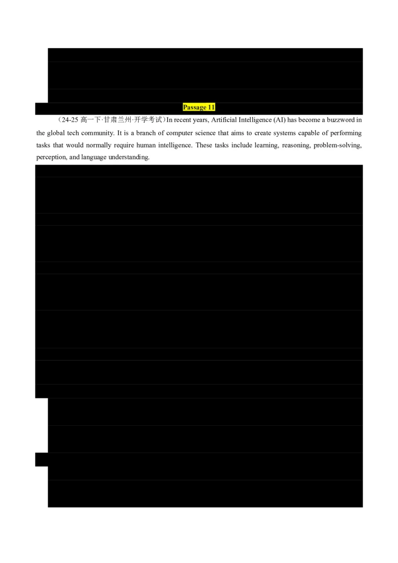 专题08阅读理解提分引擎(题型解法与长难句拆解指南)-原卷版_高中三年全科资料_高中_高中1_2025高一高二英语暑假提升精品讲义（人教版）