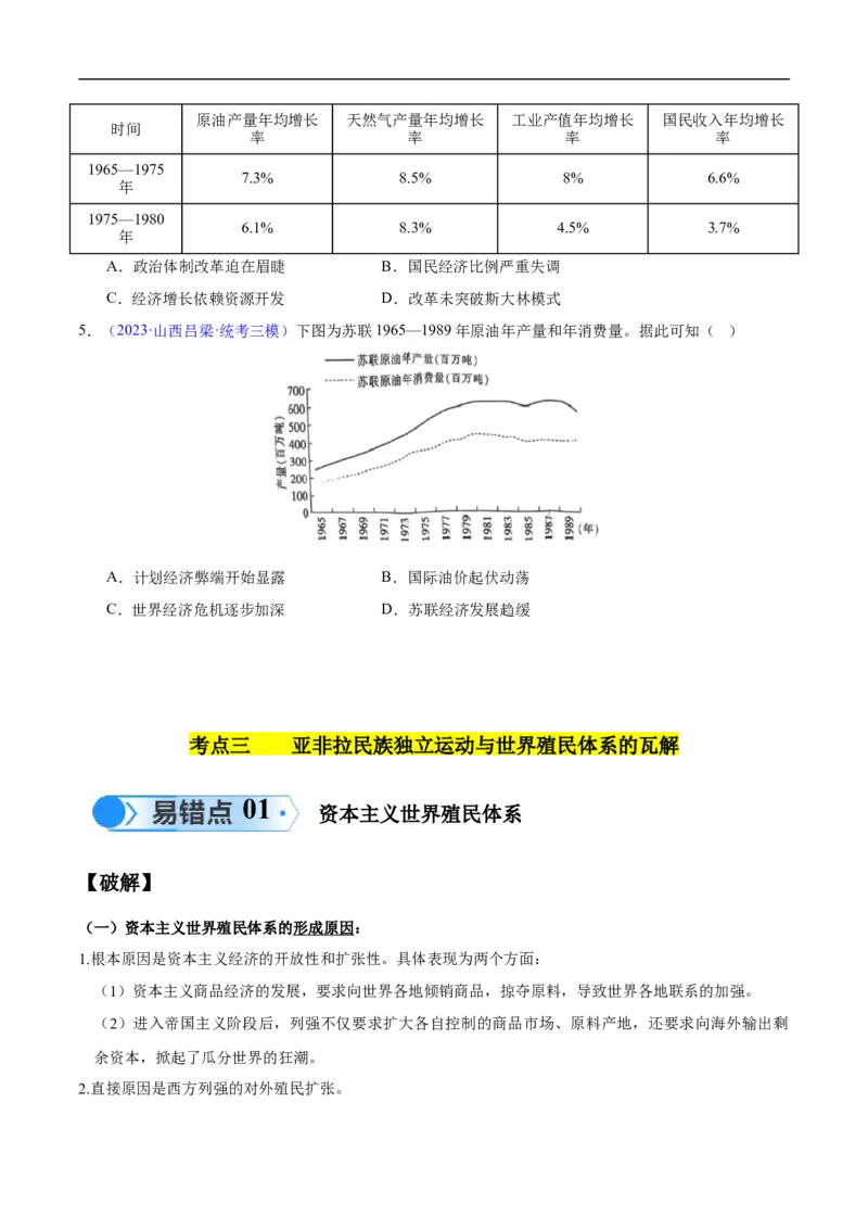 专题16第二次世界大战后的世界（4大考点11个易错点）（原卷版）_高中三年全科资料_高中_15高中全科《高考易错题》2025版_高考历史备战2025年高考易错题（新高考专用）
