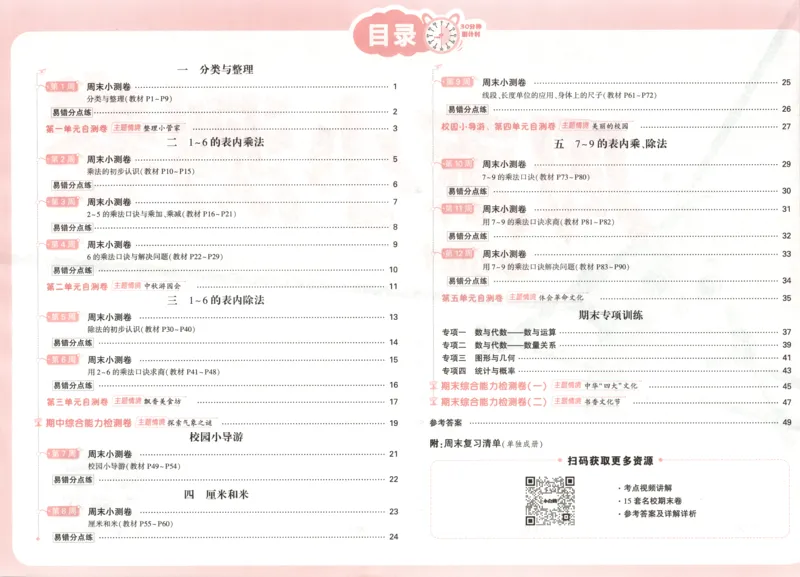 25秋《周末小测卷》2年级上册数学人教版试卷_2026春季学期_周末预测小卷_2026《一本&bull;周末小测卷》（1-6年级下）（数学）（人教版）_赠送：2026小白鸥周末小测卷数学1-6年级上册