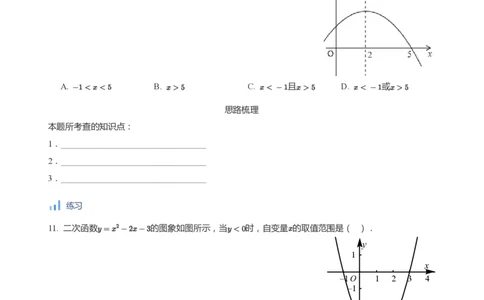 一元二次不等式的解法(学生版)_高中三年全科资料_高中_学而思高中数学（暑假衔接）面授升高..高二.高三_学而思面授班升高一暑期讲义+题集
