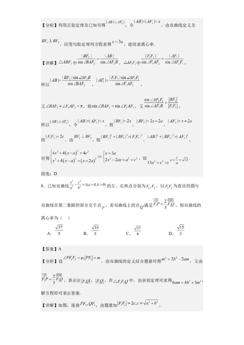 专题11圆锥曲线（4大易错点分析+解题模板+举一反三+易错题通关）-备战2024年高考数学考试易错题（新高考专用）（解析版）_高中三年全科资料_高中_15高中全科《高考易错题》2025版