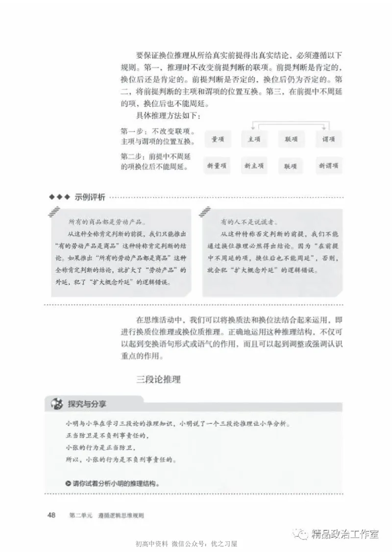 7统编版高中政治选择性必修三《逻辑与思维》_高中三年全科资料_高中各科课本电子教材_07高中政治课本_统编版-政治课本