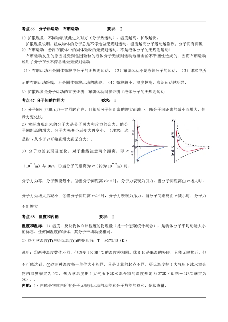 9高中物理热学知识点_高中三年全科资料_高中_2高中9科分类资料包_高中理综