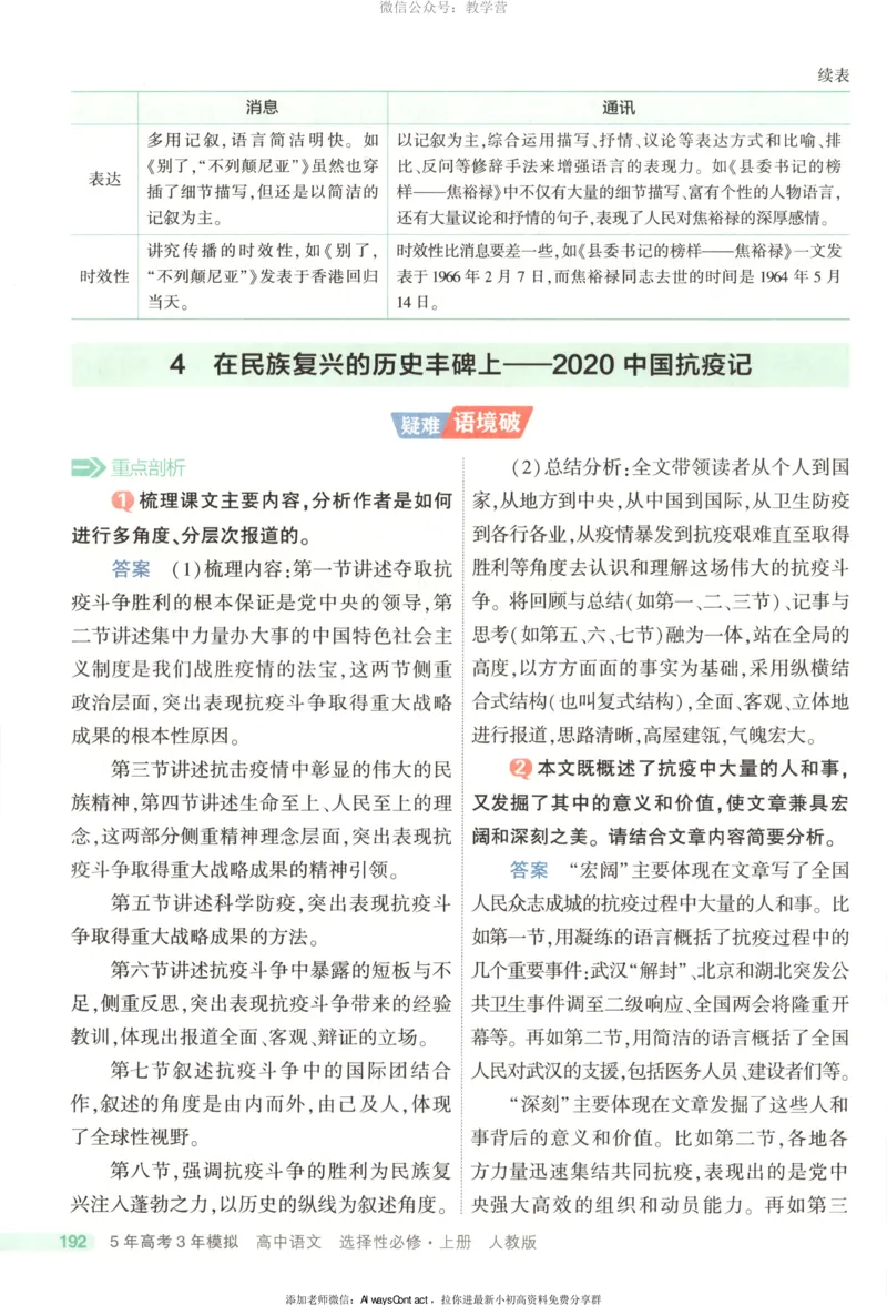 53同步语文选修上疑难破_高中三年全科资料_高中_2026《高中53同步练习》语文选修上