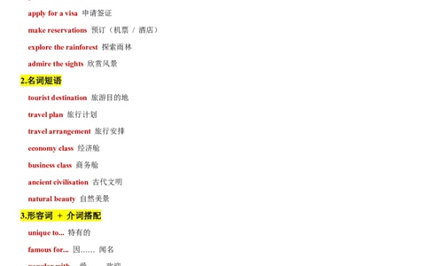 专题13Unit2TravellingAround核心单词、短语、亮句精讲+名校新真题精练-原卷版_高中三年全科资料_高中_高中1_2025高一高二英语暑假提升精品讲义（人教版）
