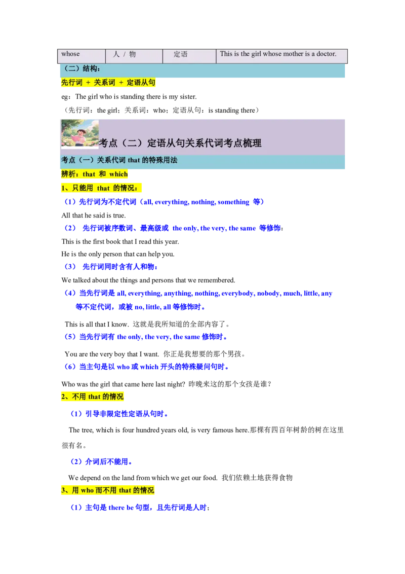 专题05定语从句攻坚方案(关系词选择与结构拆解秘籍)-原卷版_高中三年全科资料_高中_高中1_2025高一高二英语暑假提升精品讲义（人教版）