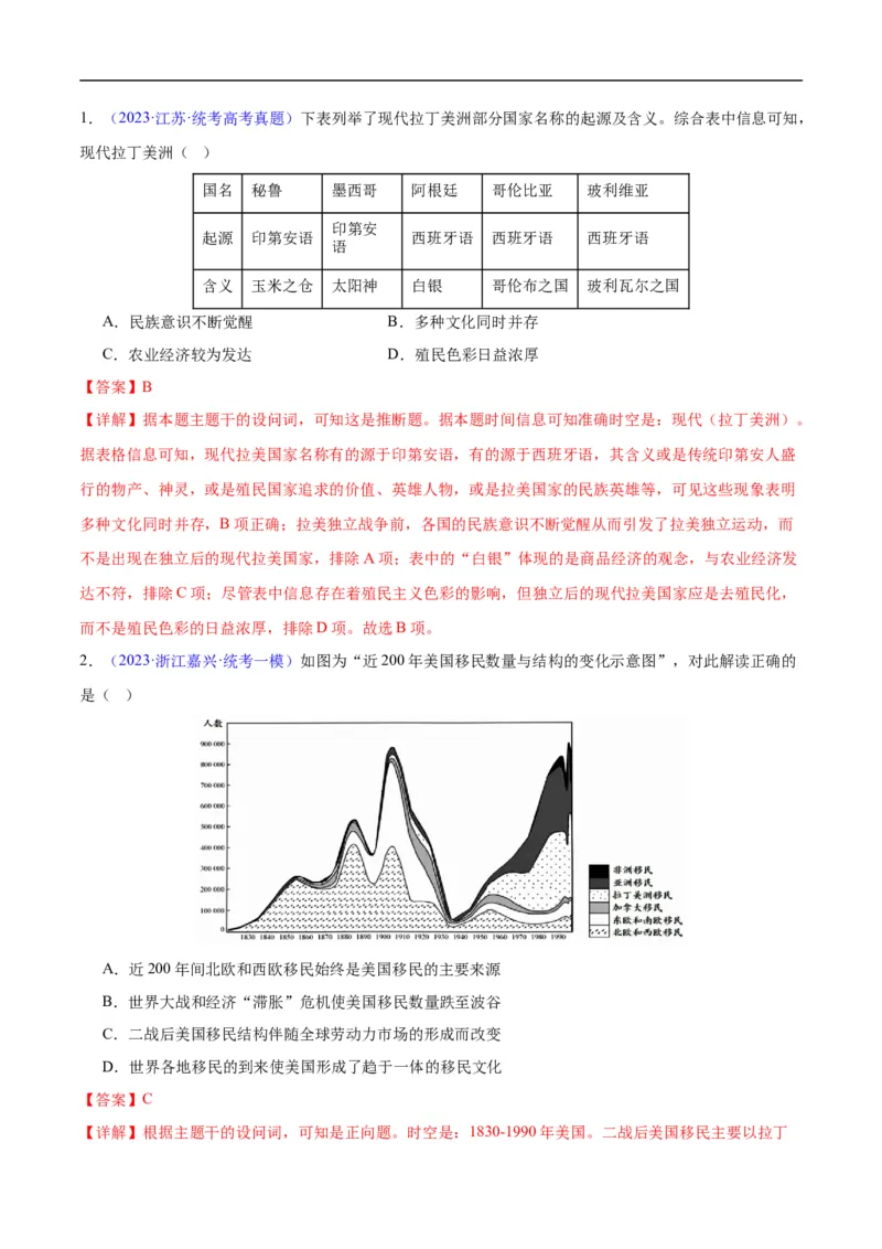 专题17世界现代史（选必贯通部分）（3大考点5个易错点）（解析版）_高中三年全科资料_高中_15高中全科《高考易错题》2025版_高考历史备战2025年高考易错题（新高考专用）