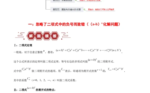 专题14二项式定理、复数（5大易错点分析+解题模板+举一反三+易错题通关）（新高考专用）（原卷版）_高中三年全科资料_高中_15高中全科《高考易错题》2025版