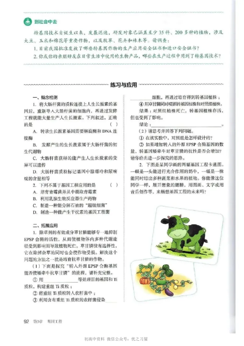 5新教材高中生物选择性必修3《生物技术与工程》_高中三年全科资料_高中各科课本电子教材_06高中生物课本_人教版-生物课本
