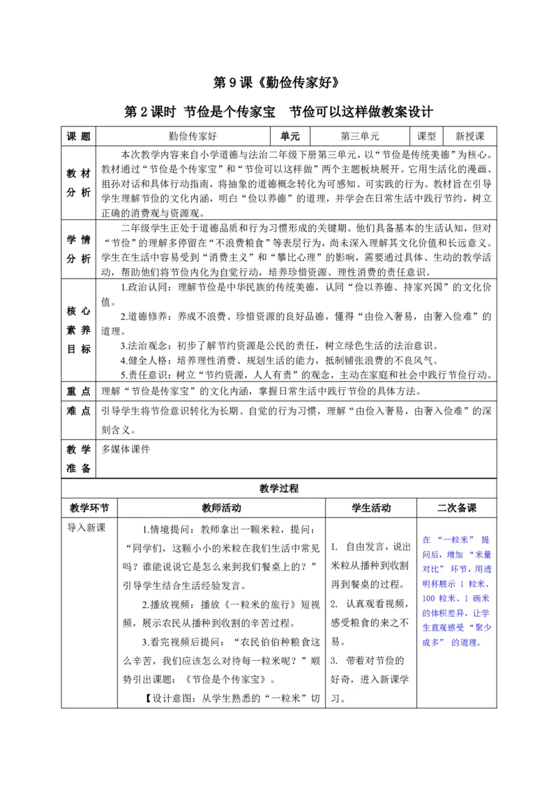26年春季道德与法治二年级下册（32课时）教案+二次备课+教学反思(1)(1)_26新二年级道法下册（统编版）_版本一_部编版道德与法治2下_2026春新版
