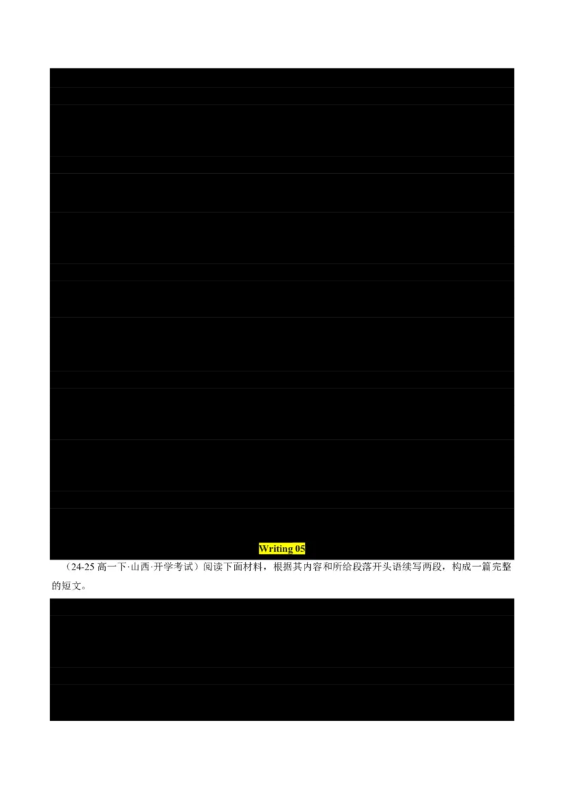 专题10书面表达-书信写作、读后续写进阶计划(从框架搭建到亮点升级全攻略)-原卷版_高中三年全科资料_高中_高中1_2025高一高二英语暑假提升精品讲义（人教版）