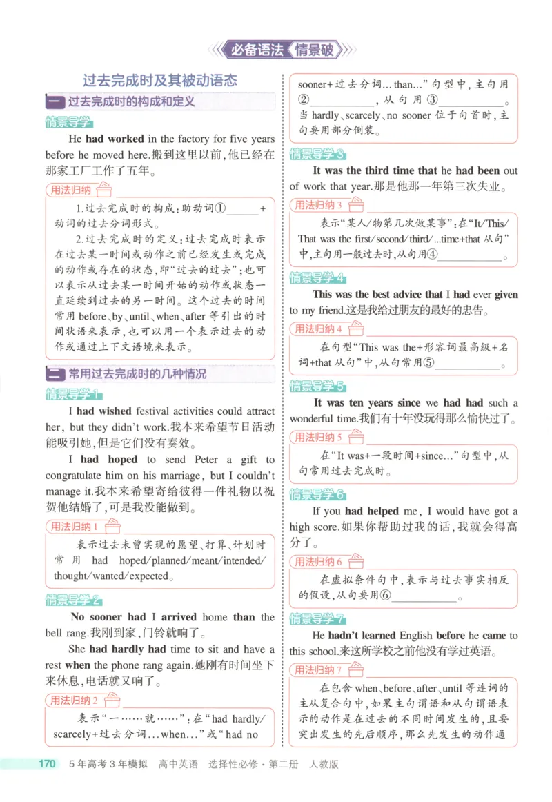 53同步英语选修二RJ疑难破(1)_高中三年全科资料_高中_高中1_2026版高中《5高考3年模拟》同步版（9科必修+选修）（人教）_2026《高中53同步练习》英语选修二RJ