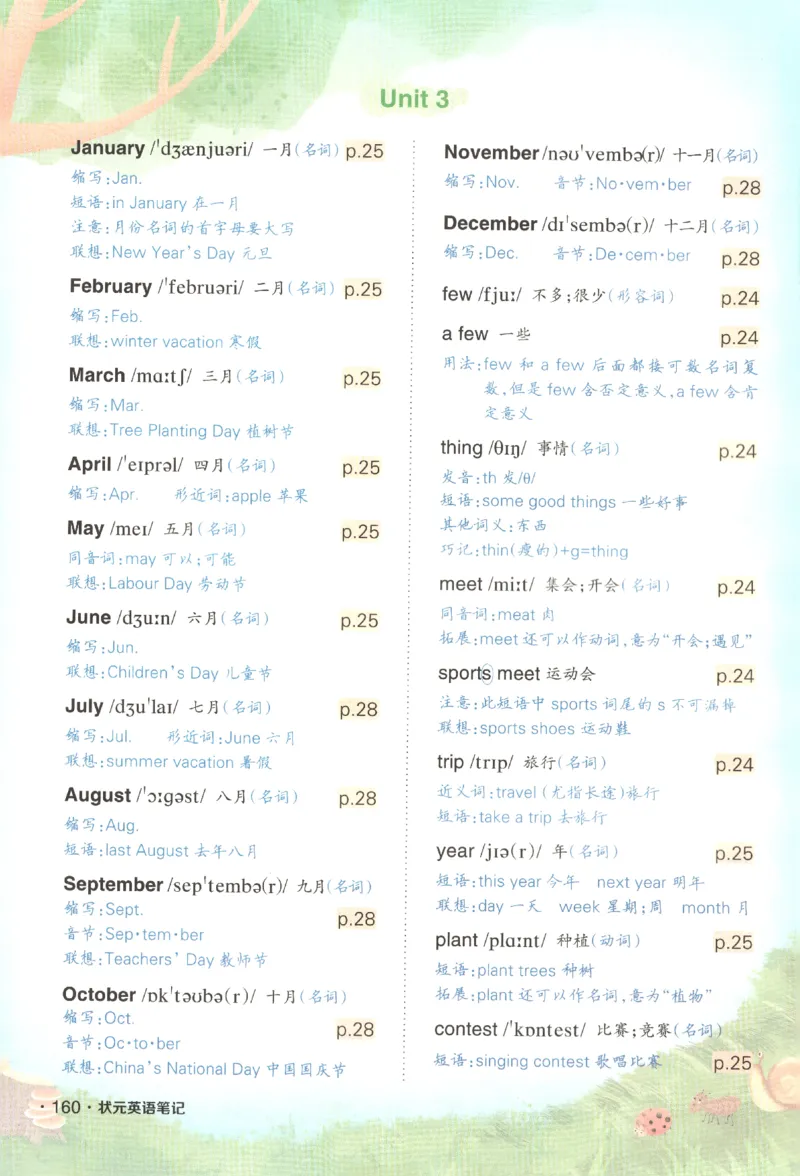 25春《状元英语笔记》人教英语PEP5下（含晨读晚默）_小学《课堂笔记》数学语文英语1-6年级下册_小学英语《课堂笔记》1-6年级下册（26春）_小学英语《课堂笔记》3-6年级下册（26春）