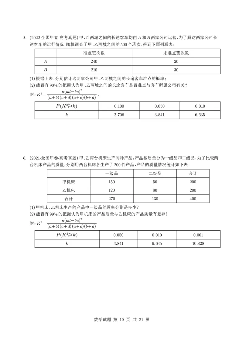 专题18统计与统计案例5种常见考法归类（全国通用）（学生版）_高中三年全科资料_高中_高中1_2021-2025高考数学五年真题分类汇编