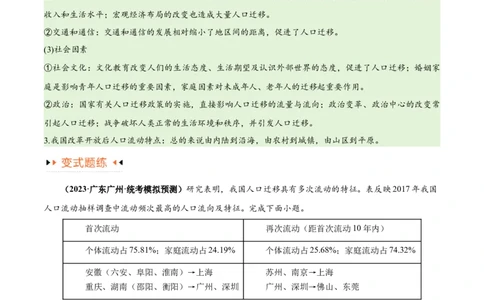 专题07人口与城市易错突破（6大易错）-备战2024年高考地理考试易错题（全国通用）（原卷版）_高中三年全科资料_高中_15高中全科《高考易错题》2025版