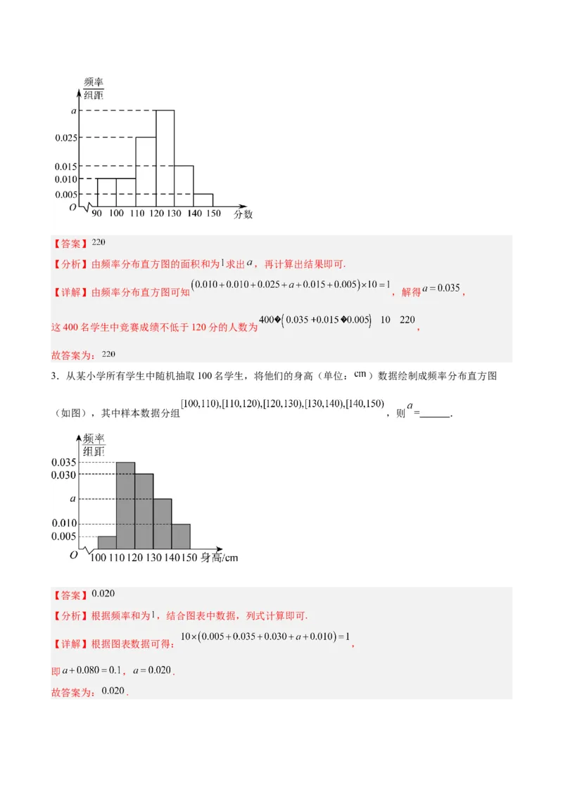 专题13统计（5大易错点分析+解题模板+举一反三+易错题通关）-备战2024年高考数学考试易错题（新高考专用）（解析版）_高中三年全科资料_高中_15高中全科《高考易错题》2025版