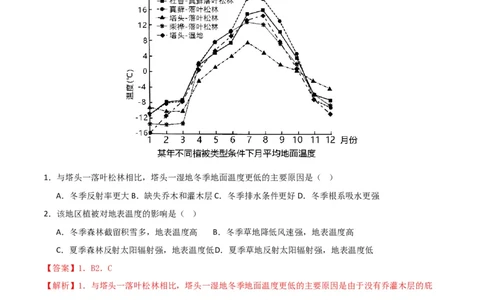 专题03大气运动易错突破（原卷版）_高中三年全科资料_高中_15高中全科《高考易错题》2025版_高考地理备战2025年高考易错题（新高考专用）